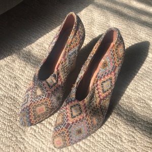 Anthropologie Tapestry Wedges